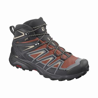 Férfi Salomon X ULTRA 3 MID GORE-TEX Túrabakancs SA1453786 Sötét Piros/Fekete